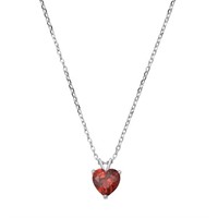 Heart Cut .90ct Garnet Necklace