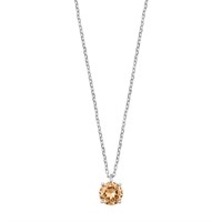 Round .96ct Champagne Sapphire Necklace