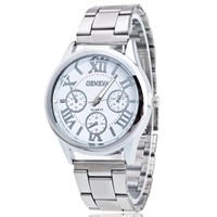 Geneva White & Silver Ladies Quartz Watch