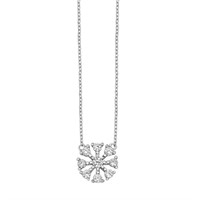 Pretty White Sapphire Snowflake Necklace