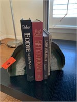 GEODE BOOKENDS & BOOKS