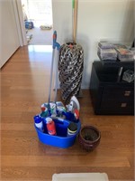 LOT OF CLEANING SUPPLIES (NOT VASE)