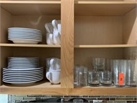 CRATE AND BRREL DISHES / GLASSWARE MORE