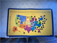 state quarter map with quarters
