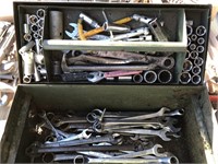 Toolbox with wrenches and sockets