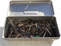 Toolbox full of drill chuck keys