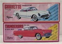 (Al) Die Cast Thunderbird 1956 & Corvette 1953