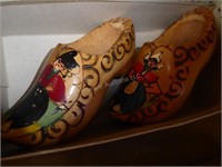 Vintage painted clogs - wooden