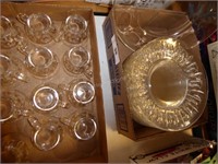 Snack plates, cups & platter - 2 boxes