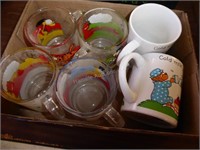 Garfield glass mugs & Berenstain mugs