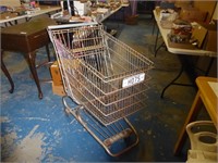 Vintage metal shopping cart w/ tag #