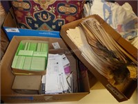 2 boxes tags & office items