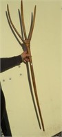 Rare Vintage Wooden Hay Fork