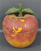 Vintage Cast Iron Apple Bank