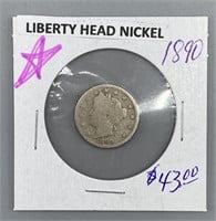 1890 Liberty Head Nickel Coin