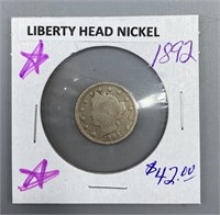 1892 Liberty Head Nickel Coin