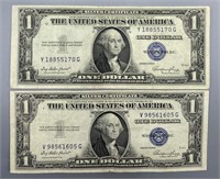 Two 1935 Silver Certificate Dollars