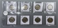 Eight Various Dates Buffalo Nickel Coins