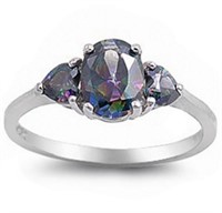 Oval & Heart 1.62ct Mystic Topaz Ring