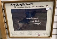 FRAMED PIC OF USAF THUNDERBIRDS / 21" X 17"