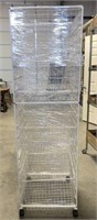WIRE CABINET WITH DRAWERS 21.5"X 21.5" X 72"