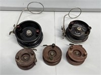 Selection Vintage Bakelite Fishing Reels