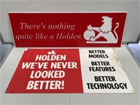 2 x Genuine Holden Dealership Signs inc Perspex