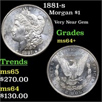 1881-s Morgan Dollar $1 Grades Choice+ Unc