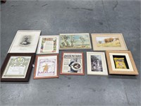 Selection Vintage Framed Pictures and Prints,