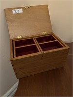 MAPLE JEWEL BOX FITTED WITH DRAWERS