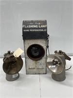 3 x Vintage Lamps inc Carbide