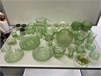 Selection Vintage Green Glass