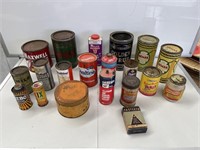 Selection Vintage Household Tins