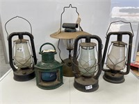 5 x Rustic Kero Lamps