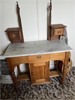 PINE WASHSTAND MARBLE A/F