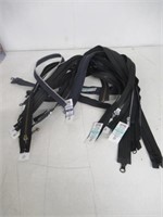 Lot of Assorted Sized Zippers (10)