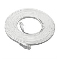 Onn 14 Feet Flat Cat 6 Cable (White)
