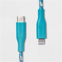 Heyday 6' Lightning to USB-C Braided Cable - Ocean