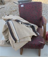 Vintage Kid's Chair & Blanket