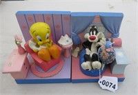 Sylvester and Tweety Bird Bookends