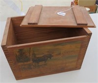 Vintage Wooden Box with Lid