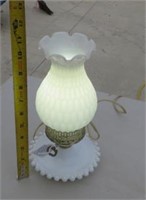 Vintage White Glass Lamp