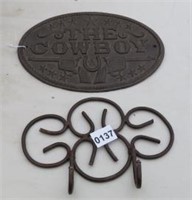 Vintage Iron Trivets / Wall Hangers