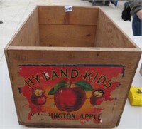 Vintage Hy-Land Kids Wooden Apple Crate