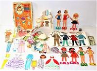 Vintage 1960's Paper Dolls & Clothes