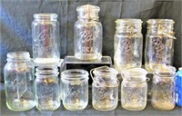 Vintage Ball & Kerr Glass Canning Jars- Need Lids