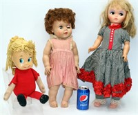 3 Vintage Plastic Dolls