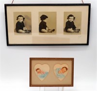 Vintage Baby Photo Series & 1930's Baker Art Print