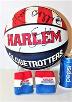 Harlem Globetrotters Signed Basketball w Wrist