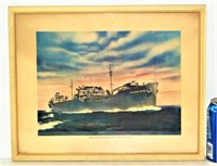 Vintage Framed Print of SS Swan Island Ship